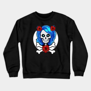 Girl Skull and Crossbones Crewneck Sweatshirt